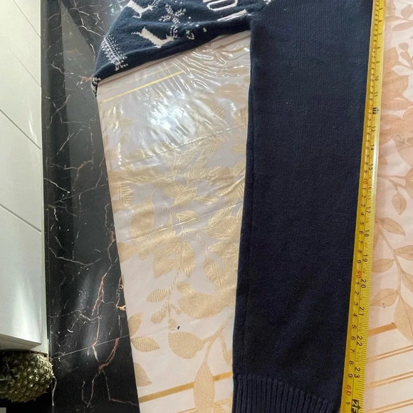 Allen Oliver Christmas New Year Sweater Snow Ho Ho Ho Deer Sz M - Picture 6 of 6